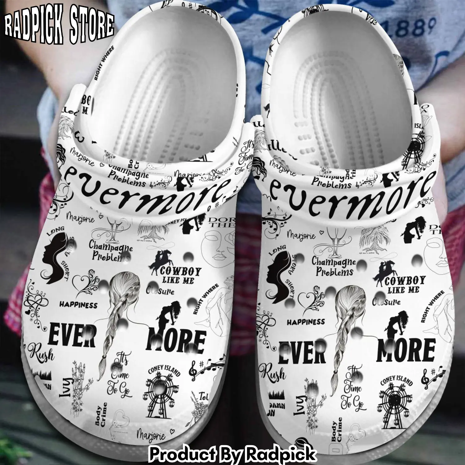 Radpick taylor swift music evermore clogs shoes comfortable for men women rp652880